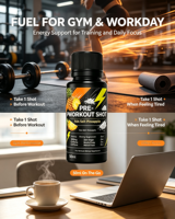 En stock – Shot pré-entraînement à marque privée 50 ml, saveur ananas et sel marin, sans sucre, supplément énergétique liquide, 300 mg de caféine