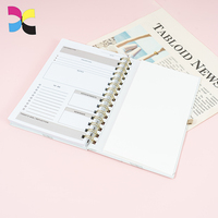 Livre de planification à couverture rigide personnalisée, impression de carnets de notes d'affaires, carnet à reliure à spirale