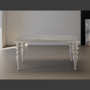 Mesa extensible con marco de metal para muebles de comedor, mesa con tapa de cerámica o cristal y patas de madera, precio competitivo al por mayor - Product Image 3