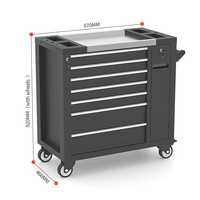 Armoire à outils de garage robuste à plusieurs tiroirs, organisateur d'outils en métal avec roulettes pour atelier professionnel