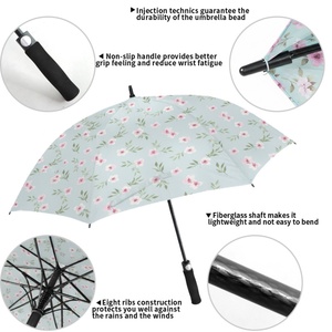 Wholesale Promotional Straight Pongee Golf <b>Umbrella</b> 60/68/72 Inch Custom Business Gifts with Semi-<b>Automatic</b> Opening - Product Image 6