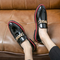 Taille 47 48 Design de mode noir supérieur loisirs décontracté hommes chaussures chaussures de fête de mariage hommes mocassins formels chaussures