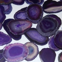 Tranches de pierre d'agate violette naturelle brute 25-45mm à bords bruts pour la décoration intérieure et la fabrication de bijoux (cire/huile) – Vente en gros