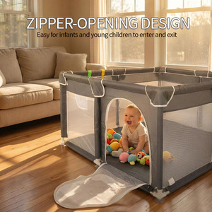 Box per Bambini Personalizzabile, Pieghevole, Portatile, per Interni ed Esterni, Piccolo Tappeto di Sicurezza per Gattonare, Barriera Protettiva, Parco <span class=keywords><strong>Giochi</strong></span> per Bambini - Product Image 2