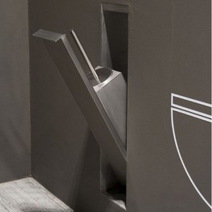 Antonio Lupi Sesamo 6 porta scopino bagno moderno in acciaio inox e vetro accessori - Product Image 1