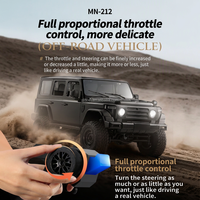 MN-212 Officiellement Licencié 1/12 2.4G RC Rock Crawler 4x4 avec Lumières LED, Véhicule Tout-Terrain RC Entièrement Proportionnel RTR pour Intérieur et Extérieur