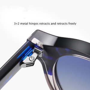 Wholesale Handmade Plate Anti-blue <b>Glasses</b> Fashion Vintage Tortoisesbill Driving Polarizing Sunglasses Round Sunglasses - Product Image 3
