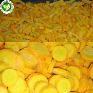IQF замороженные желтые кабачки, нарезанные ломтиками или полосками