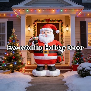 YTSF-D8 Customized Giant <strong>Inflatable</strong> Father Christmas Santa <strong>Xmas</strong> Party <strong>Decor</strong> Model with Electric Air Pump &amp; Water Resistant - Product Image 3
