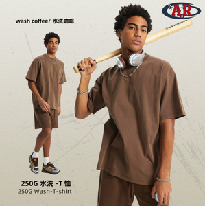 Camisetas de algodón de 250g al por mayor, lisas, en blanco, de material duradero para tiendas de reventa - Product Image 3