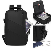 Sac à dos extensible pour homme d'affaires transfrontalier, grande capacité, imperméable, bagage de voyage, matériau Oxford, fermeture éclair en polyester