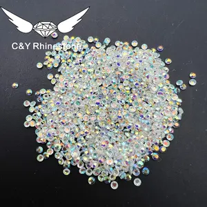 CY Multi color Großhandel Nagel Flatback Stein glas Flache Rückseite Nicht Hot Fix Crystal AB Strass in loser Schüttung