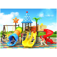 Grande structure de jeux d'extérieur en plastique pour enfants, toboggans en plastique, équipements de parc d'attractions
