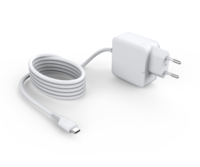 Chargeur mural USB C 45W GaN PD3.0 universel pour ordinateur portable, câble fixe, prise interchangeable, CE FCC pour Dell HP Lenovo, logo personnalisé