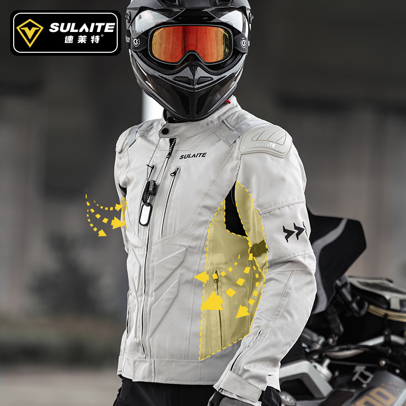 SULAITE ジャケット Sulaite Motorcycle Riding Jacket Men Breathable Summer Racing Gear
