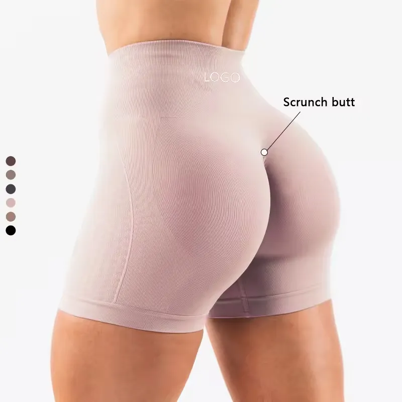Seamless Yoga Workout Sports Yoga Leggings Short Tangible Yoga Scrunch Butt Gym Biker Shorts Women Para Mujer Gym