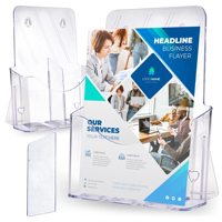 Espositore da Tavolo in Acrilico 8.5x11 Pollici per Brochure e Riviste, Porta Brochure in Acrilico