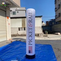 Colonne gonflable lumineuse à LED avec logo personnalisé, tube gonflable publicitaire extérieur pour événements et grandes ouvertures