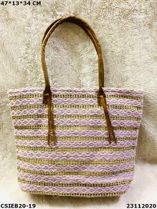 Sacs de soirée multicolores faits à la main pour femmes, en jute et coton, tissés à la main, pour un usage quotidien, décontracté ou professionnel - Product Image 6