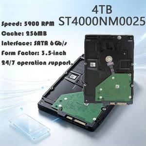 Disque dur d'entreprise Exos 7E8 4 To SATA 3,5 pouces 7200 tr/min 128 Mo de cache ST4000NM0025 pour serveur - Product Image 1