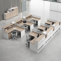 Bureau d'angle en bois moderne en forme de L avec tiroirs pour cadre dirigeant, mobilier de bureau à domicile