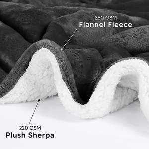 <span class=keywords><strong>Manta</strong></span> Cobertores Couvertures d'hiver en microfibre en flanelle Sherpa polaire - Product Image 6