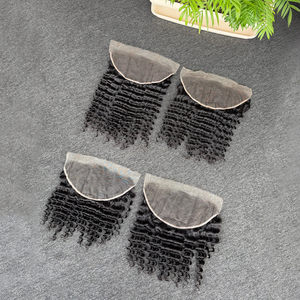 ผมแท้ 100% แบบลูกไม้โปร่งใส HD ขนาด 13x6  แบบ Deep Wave  พร้อมผมปิดหน้าผากแบบ HD Virgin ขนาด 6x6 13x4 13x6 สำหรับผู้หญิงผิวสี - Product Image 5