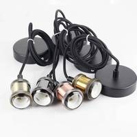 Offre Spéciale E26 E27 Edison lampe ampoule support Vintage industriel intérieur pendentif ampoules douille de Base avec câble de 1M