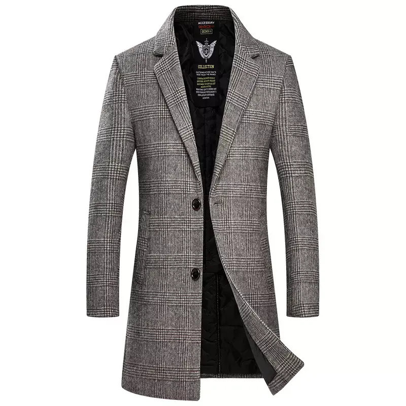New Trend Slim Coat Men Wool Thick Warm Autumn/winter Long Men's Trench Coat Wool