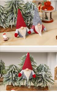 Dekorasi mewah Gnome natal-Set 2 mainan mewah boneka Gnome meriah - Product Image 3