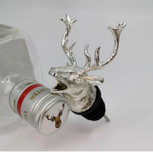 Tapón de Botella de Vino Navideño de Acero Inoxidable con Forma de Animal 3D, Cabeza de Ciervo, Vertedor de Vino al Vacío, Aireador, Boca de Vino de Metal con Forma de Alce - Product Image 4