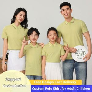 เสื้อโปโลผ้าคอตตอนผสมโพลีเอสเตอร์ปักลายได้ตามสั่ง คอเสื้อตัดกัน แห้งเร็ว ระบายอากาศดี สำหรับเด็กและผู้ใหญ่ - Product Image 3