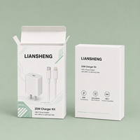 Boîte d'emballage en carton blanc écologique et recyclable, couleurs personnalisées, impression offset du logo pour chargeur USB, câble de charge, appareil photo