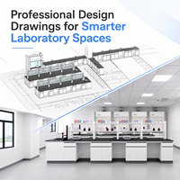 Poste de travail de laboratoire scientifique scolaire avec prises, robinet et armoires modulaires en acier – Bureau de laboratoire sur mesure pour l'éducation