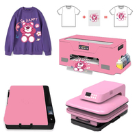 Mesin Printer DTF A3 Produktivitas Tinggi untuk Bisnis, Tinta Pigment untuk Pencetakan Kaos, Printer DTF Otomatis A4