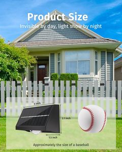 Modern Decor Wall Mounted Solar Powered Garden <b>Light</b> IP65 Waterproof ABS Deck <b>LED</b> <b>Light</b> <b>Sensor</b> Dimmable Outdoor - Product Image 4