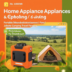 Ventilateur portable à clipser pour la taille, moteur DC 5W, fonctionne sur batterie, idéal pour le camping, les voyages, l'agriculture et les chantiers - Product Image 2