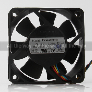 <span class=keywords><strong>Foxconn</strong></span> 24V 48V 0.20A DC12V EC 60x60x20มม. 6ซม. 6020 4สายควบคุมอุณหภูมิไหลตามแนวแกนพัดลมระบายความร้อน PVA060F12H แรงเหวี่ยง - Product Image 2