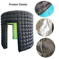 360 Inflatable Photo Booth 118/148/158 Inch LED Berubah Warna Logo Kustom Buatan China Pernikahan Pesta Fotografi