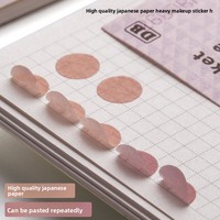 Autocollants en papier washi double face à pois couleur Morandi, étiquettes colorées en boîte pour journal, matériaux DIY