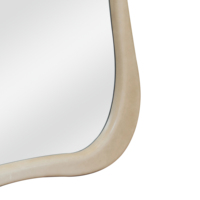 Miroir sur pied rustique en bois massif sur mesure, miroir de sol irrégulier, miroir pleine longueur, décoration intérieure, miroir ondulé