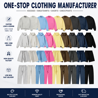 Set Hoodie Katun Berat dengan Bordir Logo Kustom dan Sablon, Streetwear Oversize OEM ODM