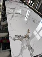 Panneau mural en PVC brillant effet marbre, imperméable, ignifuge, décoratif pour intérieur de bureau, hôtel, villa.