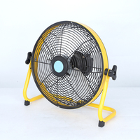 Ventilateur de sol à cadre métallique de 12 pouces avec 3 pales en aluminium, ventilateur de sol solaire de 12 pouces, ventilateur de sol électrique pour usage domestique et hôtelier