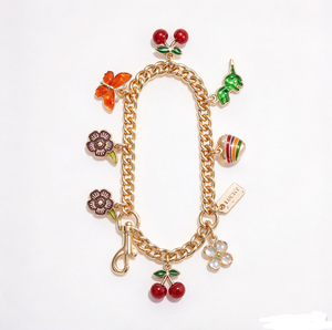 Porte-clés mignon en résine cerise rouge avec pendentif fleur de cerisier, breloque de sac portable, cadeau d'anniversaire, accessoire polyvalent - Product Image 4