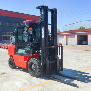 Chinese High Quality LPG Forklift Truck 4000kg 4ton Small Gasoline 4 Wheel Lpg Forklift Price With Solid Tire