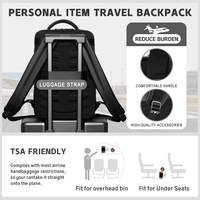 Sac à dos professionnel en PU pour homme, grande capacité, pour trajets quotidiens et bureau, avec port de chargement USB, noir et marron