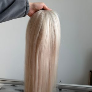 Nueva Llegada, Cabello Humano Europeo Virgen Natural de Color 12a con Cutícula Alineada, Peluca Frontal de Encaje Suizo HD de 13*5'', <span class=keywords><strong>Rubio</strong></span> <span class=keywords><strong>Ceniza</strong></span> - Product Image 4