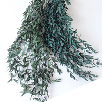 100g naturel séché éternel feuilles d'eucalyptus séchées bouquet mince véritable vert eucalyptus feuille fine fleuriste bouquet douche
