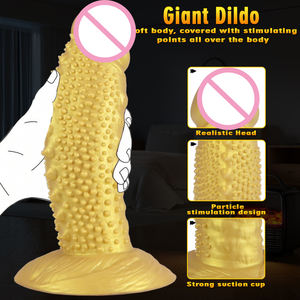 巨大幻想逼真假阳具厚g点假阳具柔软硅胶肛门假阳具强力吸盘成人男女同性恋性玩具 - Product Image 4